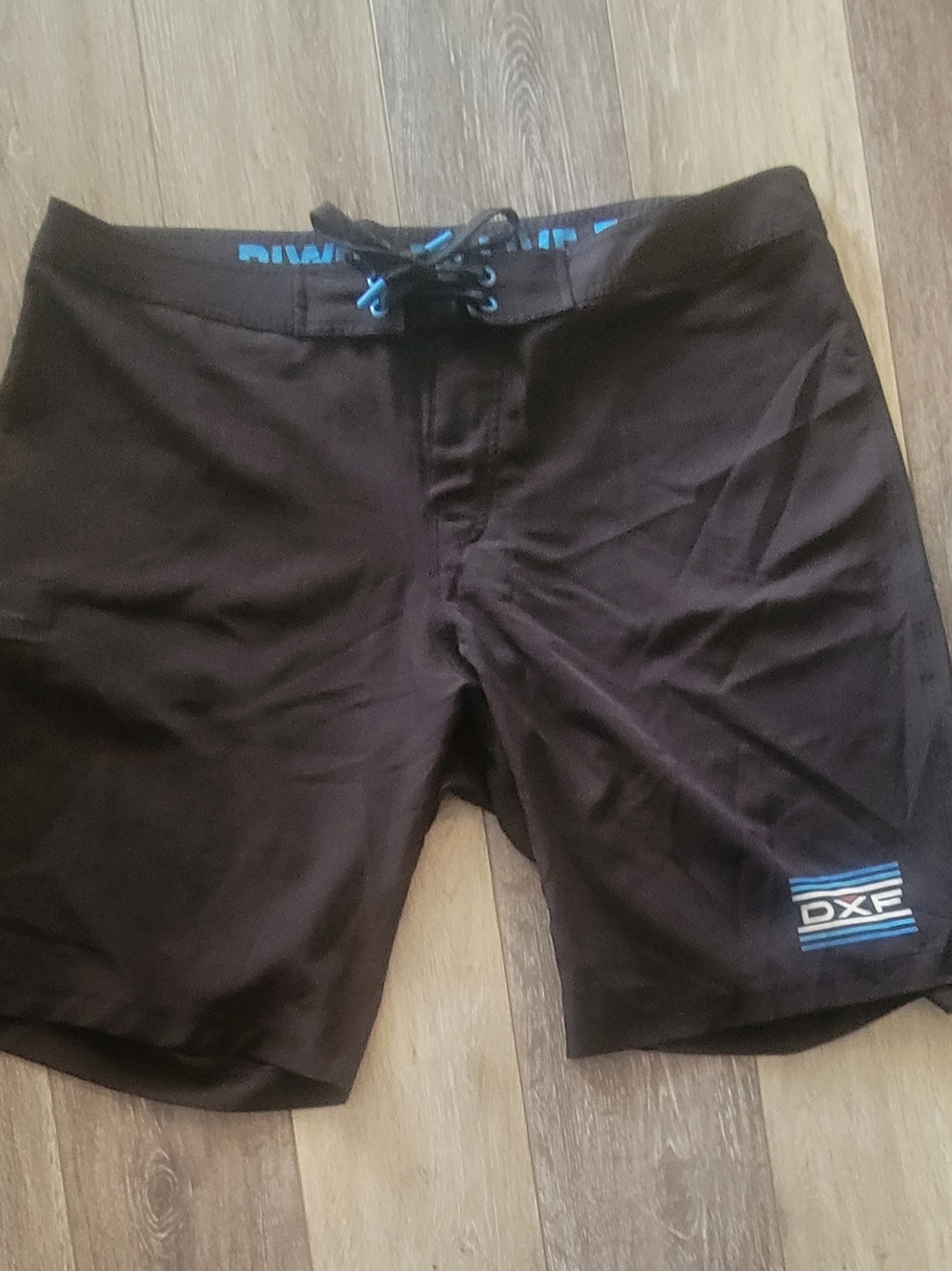 DIXXON Black Swim Board Shorts with Blue Accent Size 38